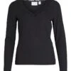 Vila Longsleeve "Vizetty" Zwart -Gstar Kleding Winkel vila longsleeve vizetty zwart