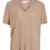 Vila Shirt "Plisa" Beige 1 Vila Shirt "Plisa" Beige -Gstar Kleding Winkel vila shirt plisa beige