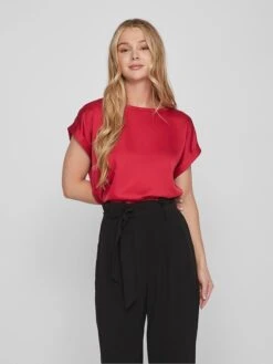 Vila Shirt "Viellette" Rood -Gstar Kleding Winkel vila shirt viellette rood 2