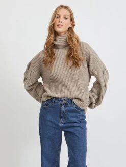 Vila Trui "Oa" Beige -Gstar Kleding Winkel vila trui oa beige 2