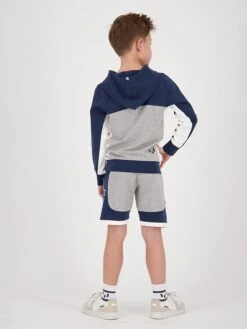Vingino Hoodie Grijs/donkerblauw -Gstar Kleding Winkel vingino hoodie grijs donkerblauw 2