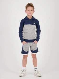 Vingino Hoodie Grijs/donkerblauw