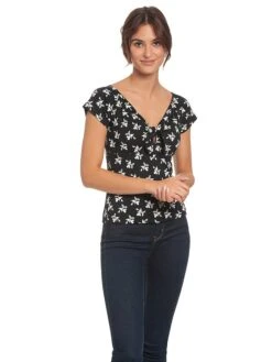 Shirt "Cherry Summer" Zwart