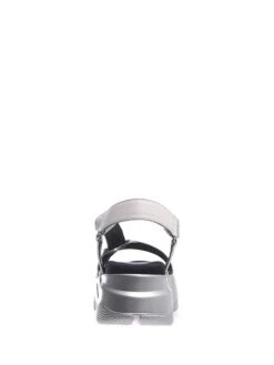 Voile Blanche Leren Haksandalen Zilverkleurig/wit -Gstar Kleding Winkel voile blanche leren haksandalen zilverkleurig wit 3