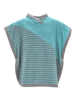 Vossen Badcape "De Luxe" Lichtblauw/grijs