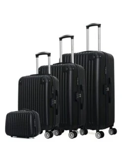 4-delige Hardcase-trolleyset "Tage" Zwart 5 4-delige Hardcase-trolleyset "Tage" Zwart -Gstar Kleding Winkel wave paris 4 delige hardcase trolleyset tage zwart 1