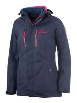 3-in-1 Functionele Jas "Hverfjall" Donkerblauw/roze