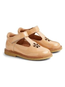 Wheat Ballerina's Met Bandje "Asta Mary Jane" Beige