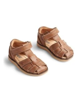 Wheat Leren Enkelsandalen "Sky" Lichtbruin -Gstar Kleding Winkel wheat leren enkelsandalen sky lichtbruin 1