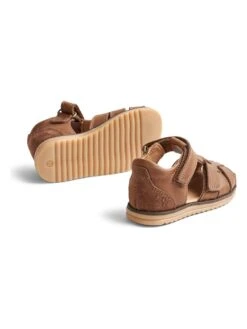 Wheat Leren Enkelsandalen "Sky" Lichtbruin -Gstar Kleding Winkel wheat leren enkelsandalen sky lichtbruin 2
