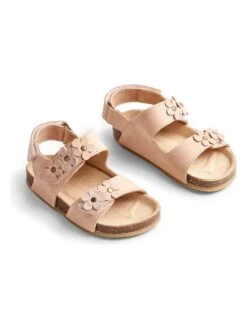 Wheat Leren Sandalen "Clare Flower" Lichtroze