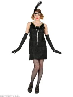 WIDMANN 2-delig Kostuum "20s Flapper" Zwart -Gstar Kleding Winkel widmann 2 delig kostuum 20s flapper zwart 1