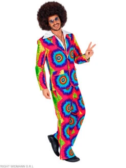 WIDMANN 2-delig Kostuum "70s Groovy Style" Meerkleurig