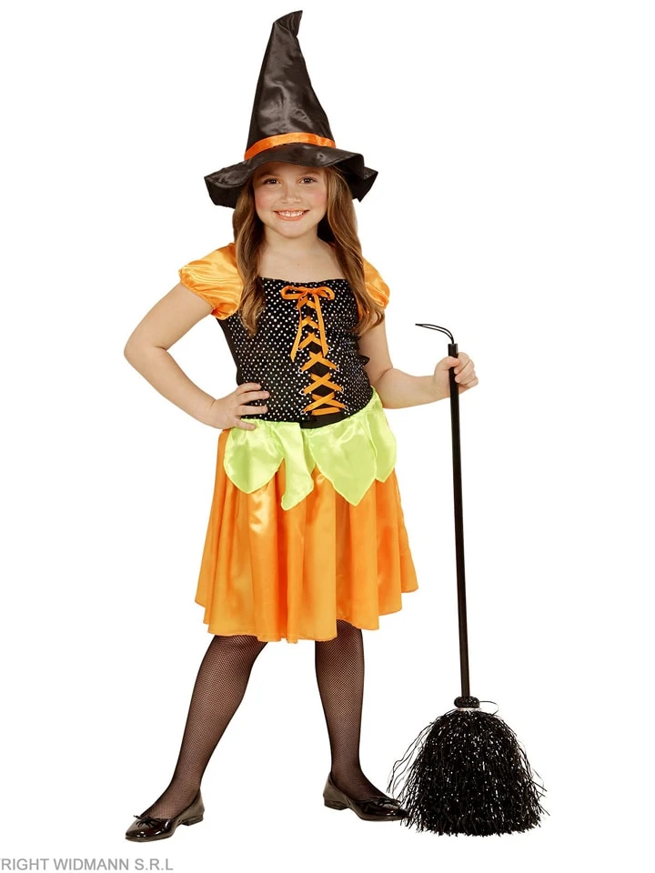 WIDMANN 2-delig Kostuum "HOLOGRAFISCHE POMPOENHEKS" Oranje/zwart 4 WIDMANN 2-delig Kostuum "HOLOGRAFISCHE POMPOENHEKS" Oranje/zwart - Afbeelding 2