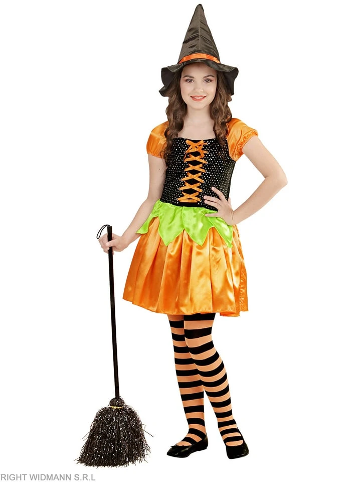 WIDMANN 2-delig Kostuum "HOLOGRAFISCHE POMPOENHEKS" Oranje/zwart 3 WIDMANN 2-delig Kostuum "HOLOGRAFISCHE POMPOENHEKS" Oranje/zwart