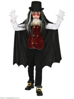 WIDMANN 2-delig Kostuum "Vampire" Zwart/bordeaux