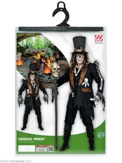 WIDMANN 2-delig Kostuum "VOODOO PRIESTER" Zwart -Gstar Kleding Winkel widmann 2 delig kostuum voodoo priester zwart 3
