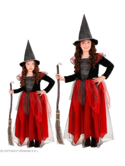 WIDMANN 2-delig Kostuum "Witch" Zwart/rood -Gstar Kleding Winkel widmann 2 delig kostuum witch zwart rood 2