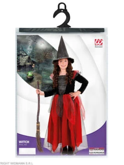 WIDMANN 2-delig Kostuum "Witch" Zwart/rood -Gstar Kleding Winkel widmann 2 delig kostuum witch zwart rood 3