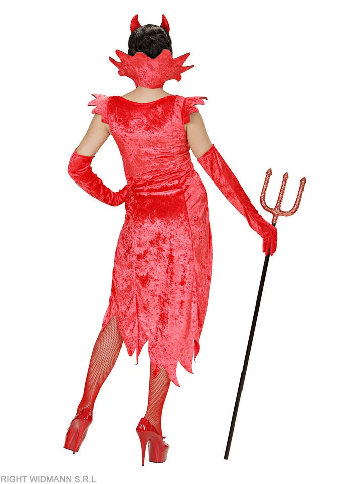 WIDMANN 3-delig Kostuum "DEVIL LADY" Rood 4 WIDMANN 3-delig Kostuum "DEVIL LADY" Rood - Afbeelding 2