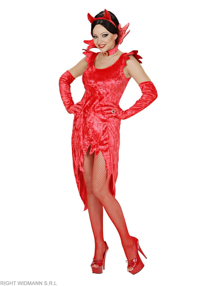 WIDMANN 3-delig Kostuum "DEVIL LADY" Rood 3 WIDMANN 3-delig Kostuum "DEVIL LADY" Rood