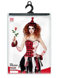 WIDMANN 3-delig Kostuum "HORROR HARLEKIJN" Zwart/wit/rood 5 WIDMANN 3-delig Kostuum "HORROR HARLEKIJN" Zwart/wit/rood -Gstar Kleding Winkel widmann 3 delig kostuum horror harlekijn zwart wit rood 1