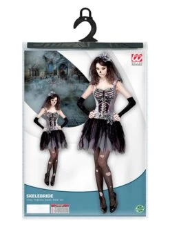 WIDMANN 3-delig Kostuum "SKELEBRIDE" Zwart 5 WIDMANN 3-delig Kostuum "SKELEBRIDE" Zwart -Gstar Kleding Winkel widmann 3 delig kostuum skelebride zwart 1