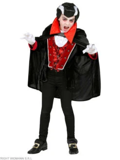 WIDMANN 3-delig Kostuum "VAMPIER" Zwart/rood