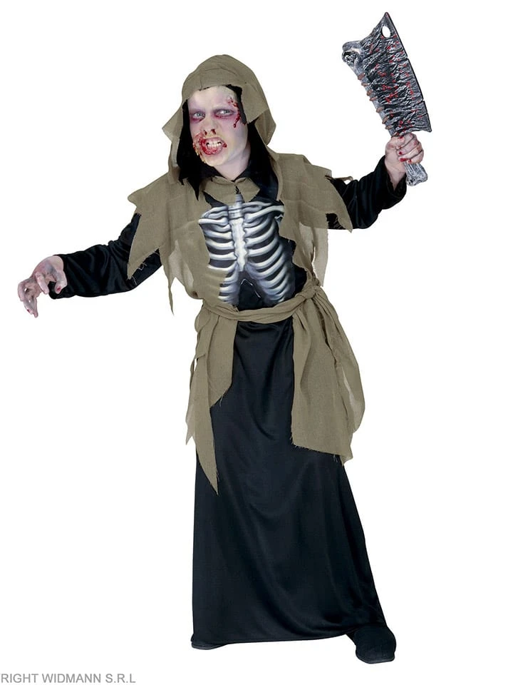 WIDMANN 3-delig Kostuum "ZOMBIE" Zwart/olijfgroen 3 WIDMANN 3-delig Kostuum "ZOMBIE" Zwart/olijfgroen