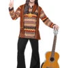 WIDMANN 4-delig Kostuum "Hippie" Bruin -Gstar Kleding Winkel widmann 4 delig kostuum hippie bruin