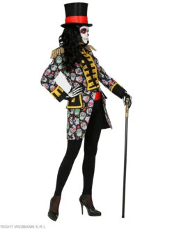 WIDMANN Kostuumfrack "DIA DE LOS MUERTOS PARADEFRACK" Zwart/meerkleurig -Gstar Kleding Winkel widmann kostuumfrack dia de los muertos paradefrack zwart meerkleurig 2