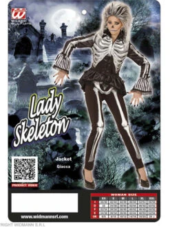 WIDMANN Kostuumjas "LADY SKELETON" Zwart/wit 7 WIDMANN Kostuumjas "LADY SKELETON" Zwart/wit -Gstar Kleding Winkel widmann kostuumjas lady skeleton zwart wit 2