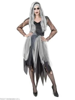 WIDMANN Kostuumjurk "GHOSTLY SPIRIT" Zwart/grijs -Gstar Kleding Winkel widmann kostuumjurk ghostly spirit zwart grijs 1