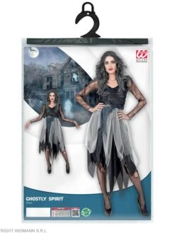 WIDMANN Kostuumjurk "GHOSTLY SPIRIT" Zwart/grijs -Gstar Kleding Winkel widmann kostuumjurk ghostly spirit zwart grijs 3