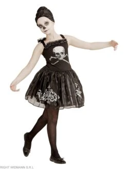 WIDMANN Kostuumjurk "SKULLERINA" Zwart
