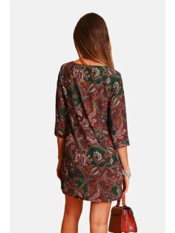 Jurk Bordeaux/groen -Gstar Kleding Winkel william de faye jurk bordeaux groen 1