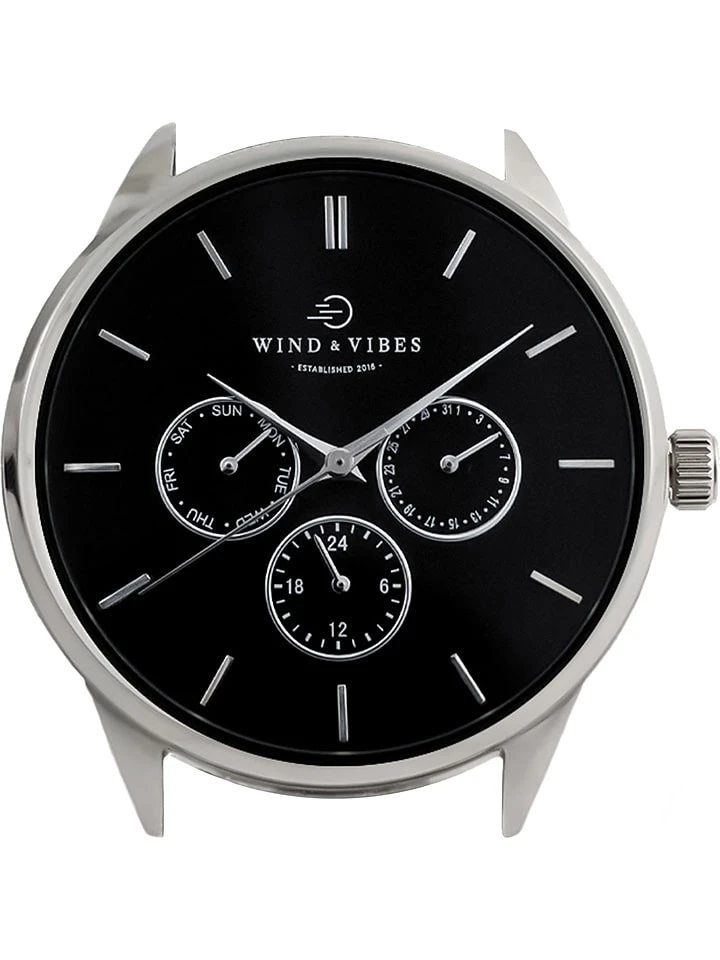 Kwartshorloge "Tokyo" Zwartzilverkleurig 5 Kwartshorloge "Tokyo" Zwartzilverkleurig - Afbeelding 3