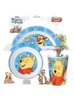 3-delige Ontbijtset "Winnie The Pooh" Lichtblauw/meerkleurig -Gstar Kleding Winkel winnie puuh 3 delige ontbijtset winnie the pooh lichtblauw meerkleurig 3