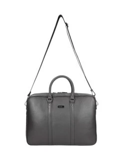 Leren Aktetas Grijs - (B)38 X (H)28 X (D)6 Cm -Gstar Kleding Winkel wojas leren aktetas grijs b 38 x h 28 x d 6 cm 3