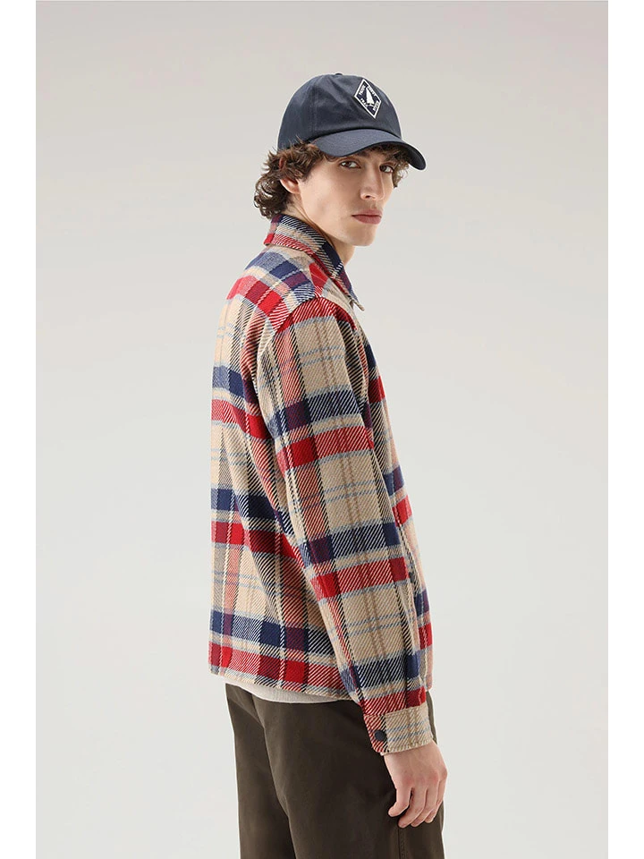 Woolrich Blousejas "Timber" Rood/blauw/beige 4 Woolrich Blousejas "Timber" Rood/blauw/beige - Afbeelding 2