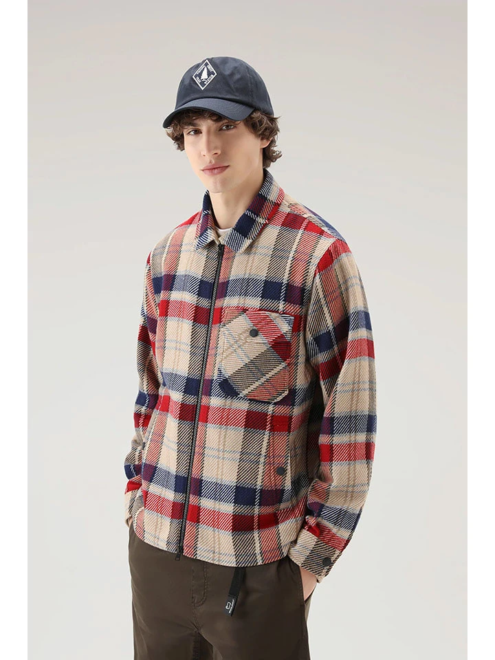 Woolrich Blousejas "Timber" Rood/blauw/beige 3 Woolrich Blousejas "Timber" Rood/blauw/beige