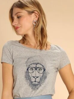 Shirt "Cool Lion" Grijs
