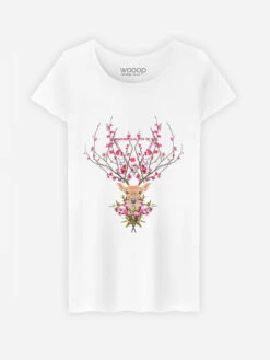 Shirt "Spring Deer" Wit