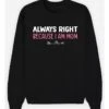 Sweatshirt "Always Right Mom" Zwart -Gstar Kleding Winkel wooop sweatshirt always right mom zwart