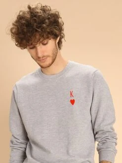 Sweatshirt "King" Grijs