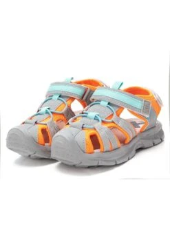 Enkelsandalen Grijs/turquoise/oranje