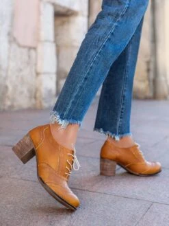 Leren Veterschoenen Camel -Gstar Kleding Winkel zapato leren veterschoenen camel 4