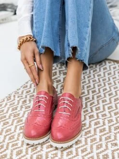 Leren Veterschoenen Roze -Gstar Kleding Winkel zapato leren veterschoenen roze 3