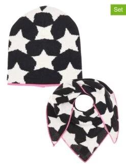 2-delige Accessoireset Zwart/wit/roze