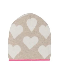 Beanie "Harten" Beige